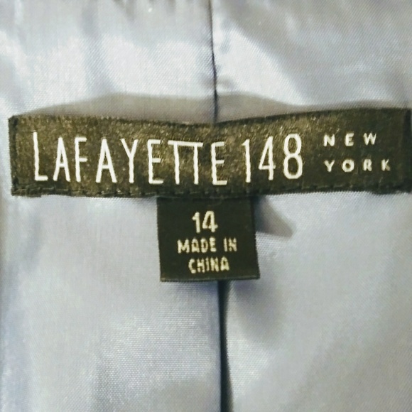 🎀LAFAYETTE 148 NEW YORK BLUE PLEAT POCKET JACKET - Picture 6 of 6